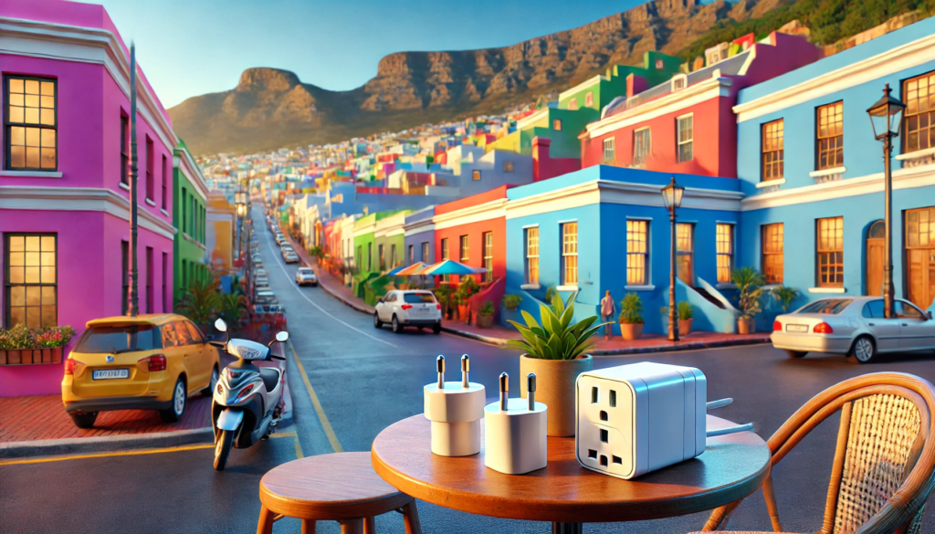 Power Adapter Sth Africa - Cape Town, South Africa, featuring the colorful houses of Bo-Kaap.