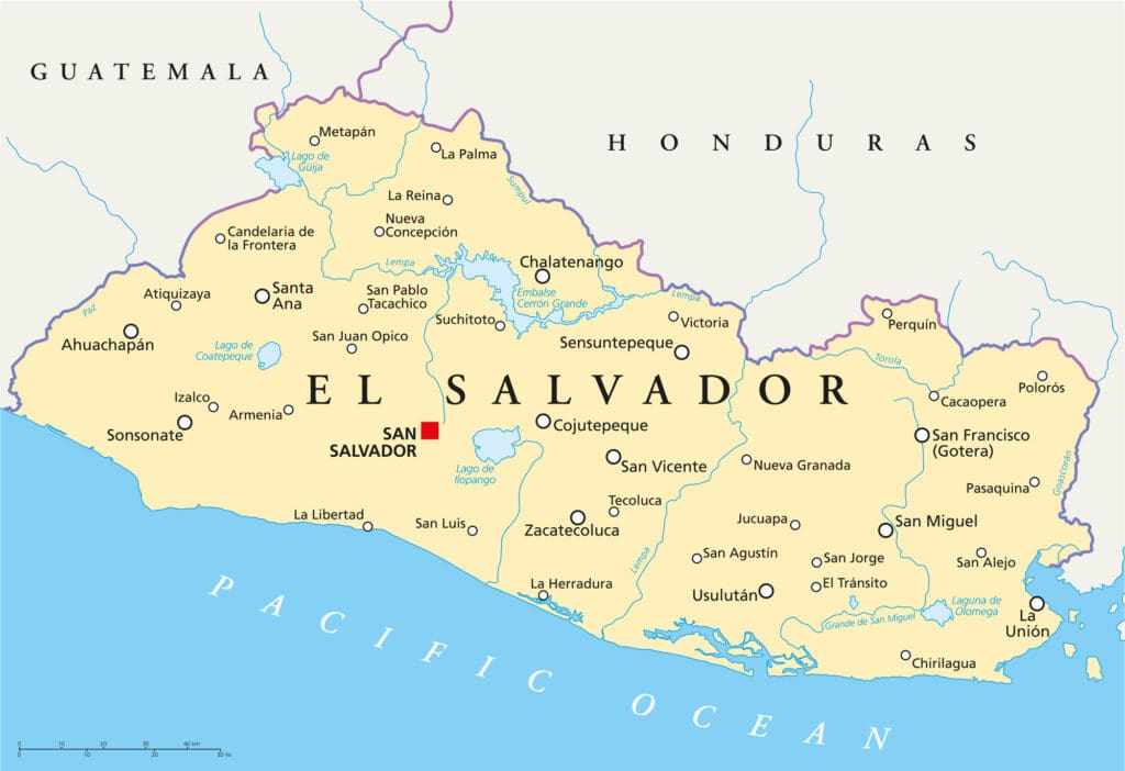 El Salvador: The Safest Country in Latin America for Travel: Map of El Salvador