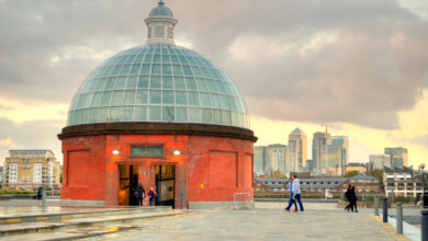 12 Hidden Places in London: Entrance to the Greenwich Foot Tunnel