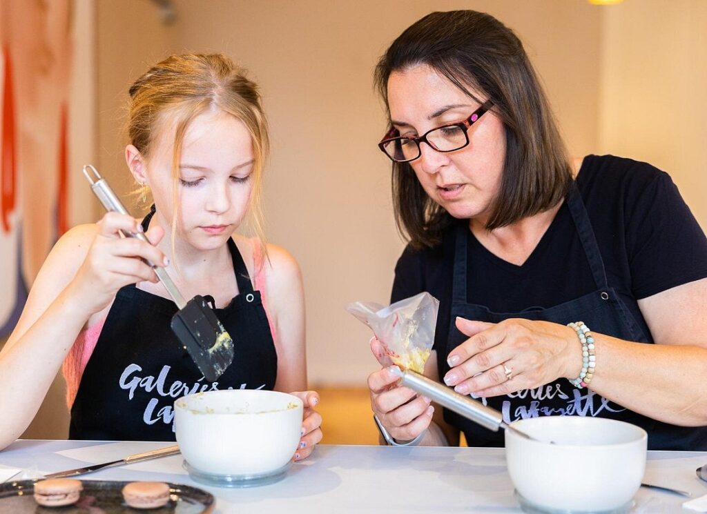 Family Macaron Bakery Class at Galeries Lafayette