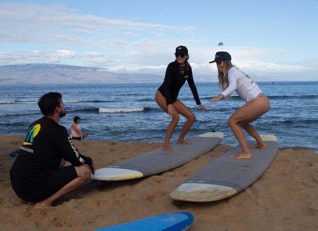 Group Surf Lessons from Kaanapali Beach