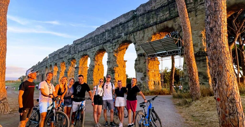 Rome: Appian Way & Catacomb Sunset E-bike Tour with Aperitif