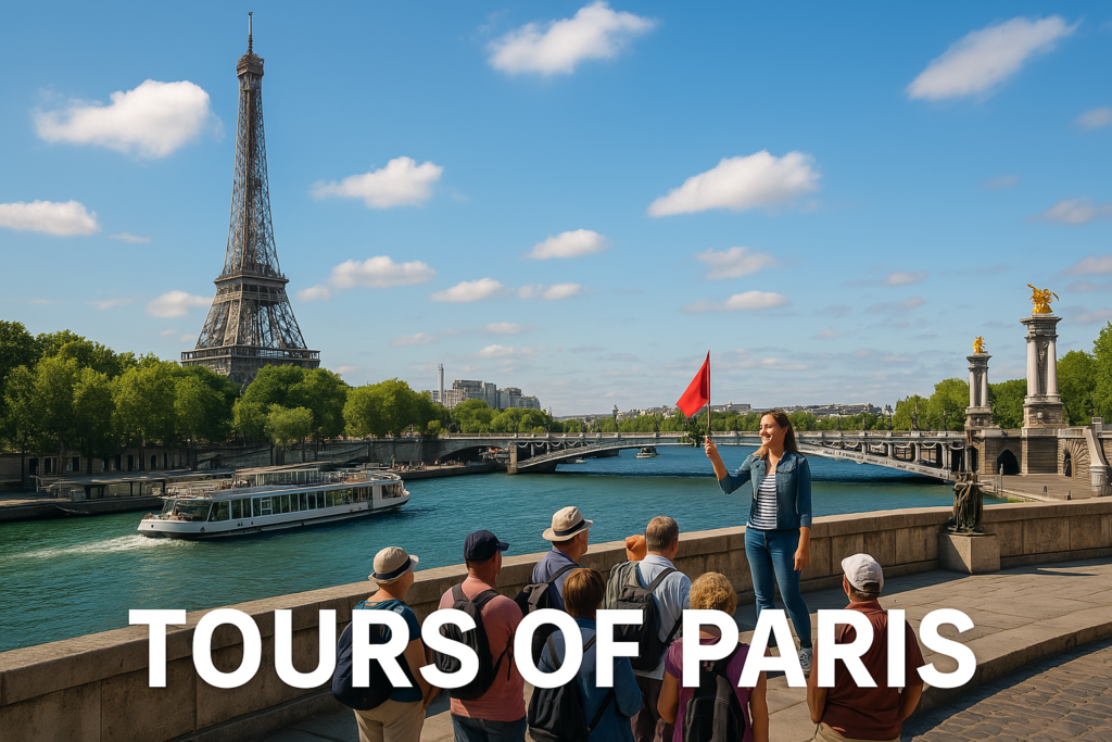 Scene showing a tour guide in paris.