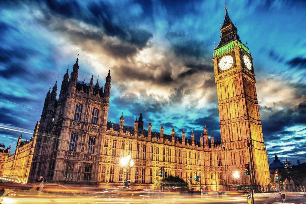 London by Night Sightseeing Open Top Bus Tour with Live Guide