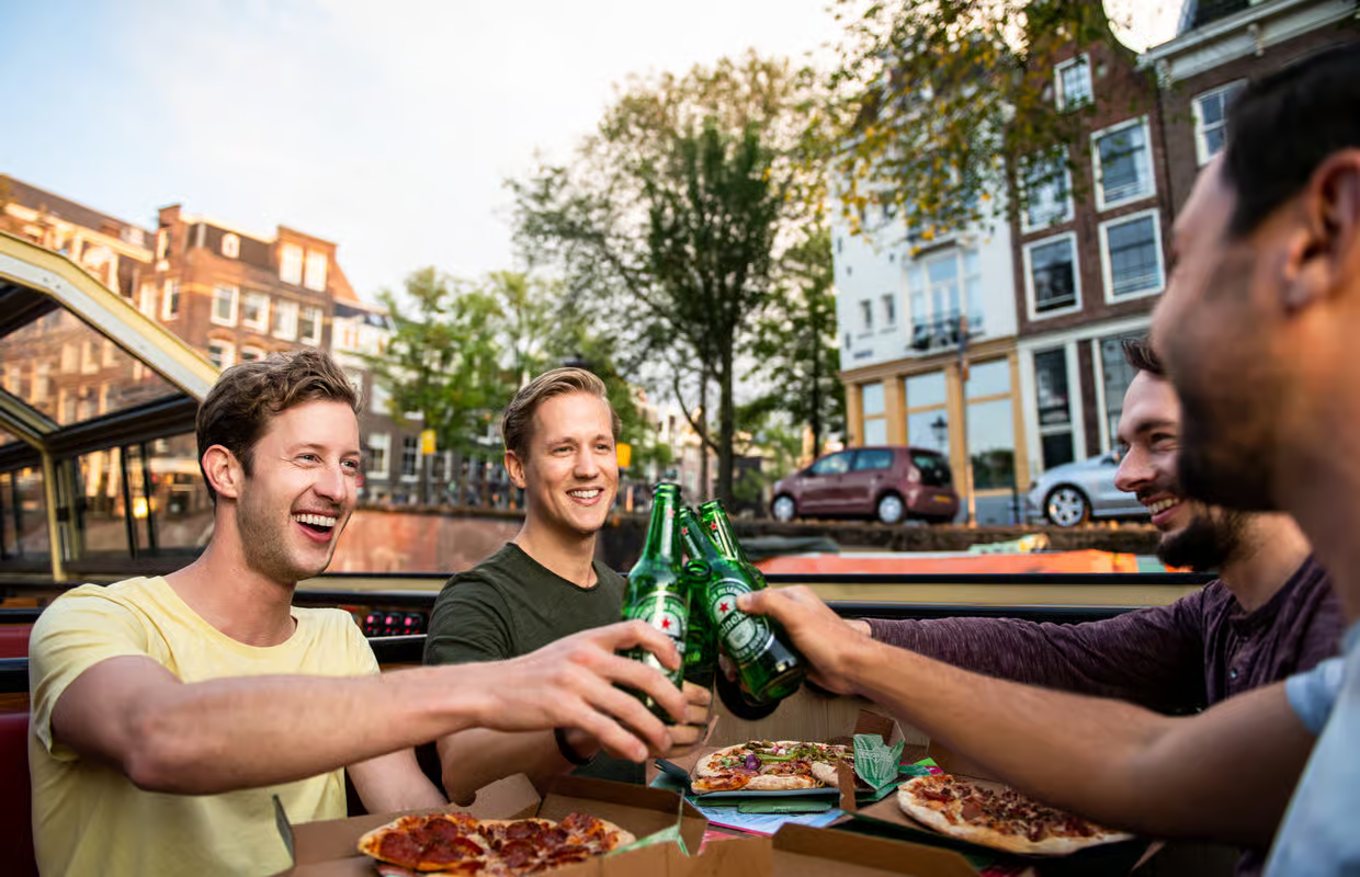 Tour image for Amsterdam: Evening Pizza Cruise Along the Canals